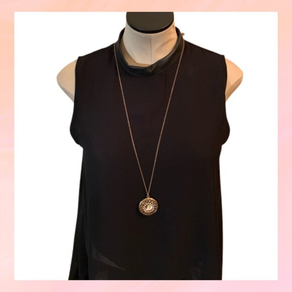 H&M Tops - H&M High Low .Chic. Leather Woman Tops Blouses  Size 8